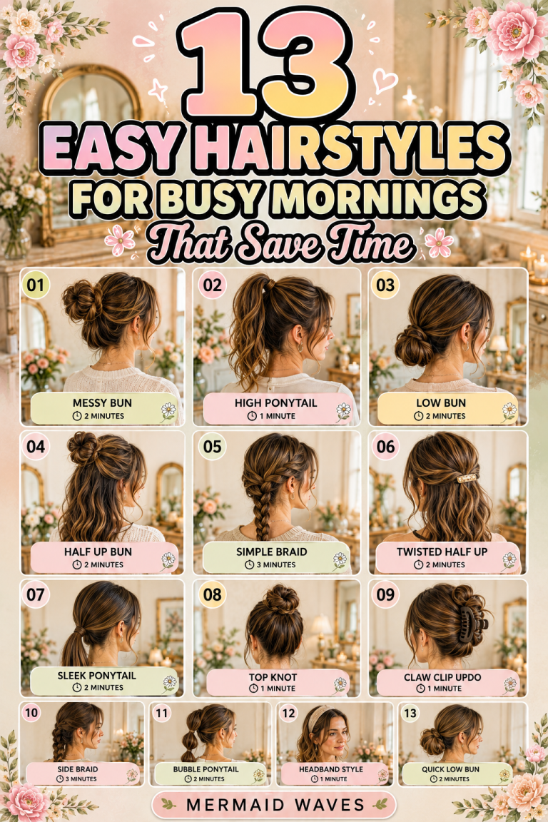 13 Easy Hairstyles for Busy Mornings That Save Time