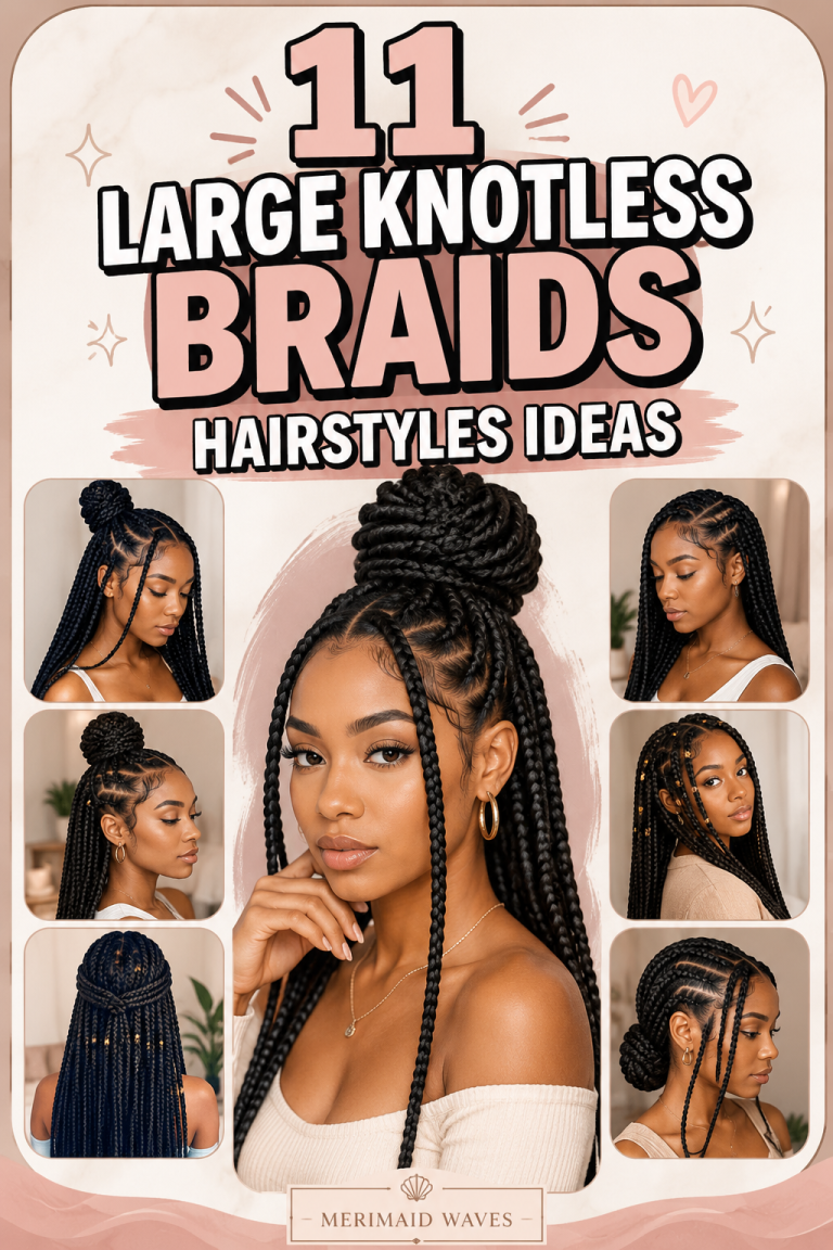 11 Large Knotless Braids Hairstyles Ideas