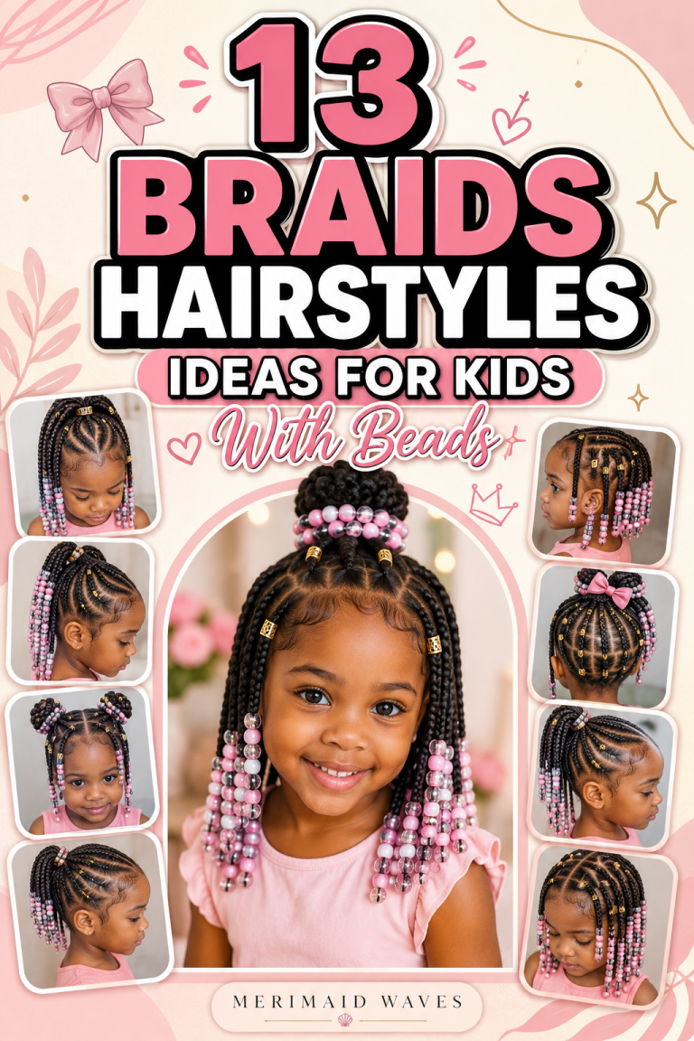 13 Braids Hairstyles Ideas For Kids With Beads