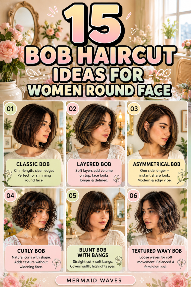 15 Bob Haircuts Ideas For Women Round Face