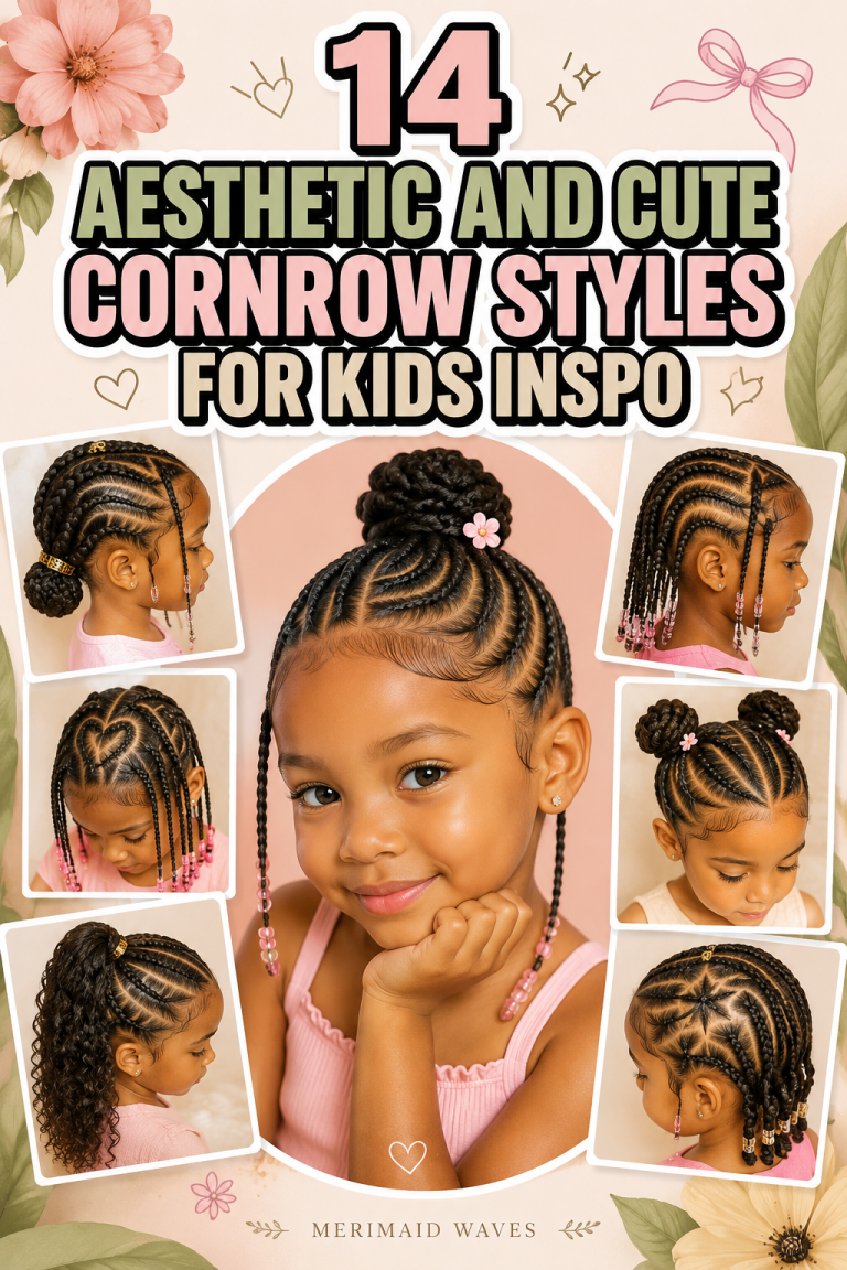 14 Aesthetic And Cute Cornrow Styles for Kids Inspo