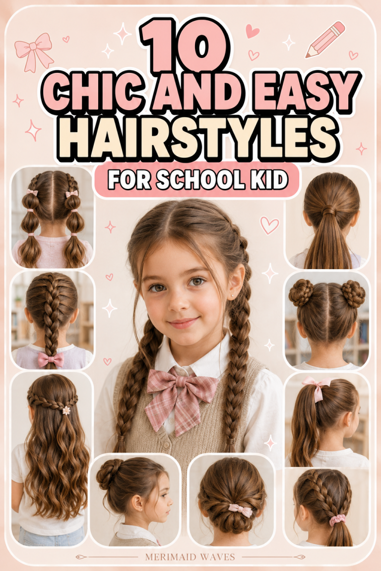 10 Chic And Easy Hairstyles For School Kid
