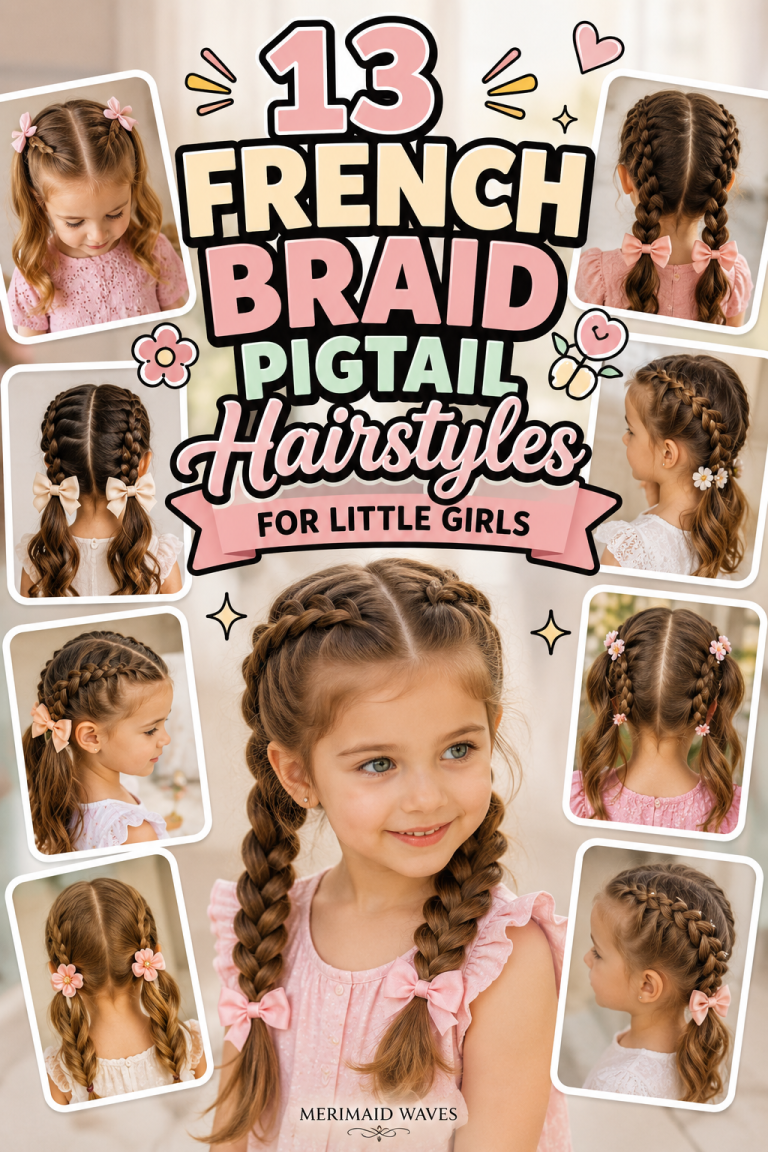 13 Gentle And Neat French Braid Pigtail Hairstyles For Little Girls