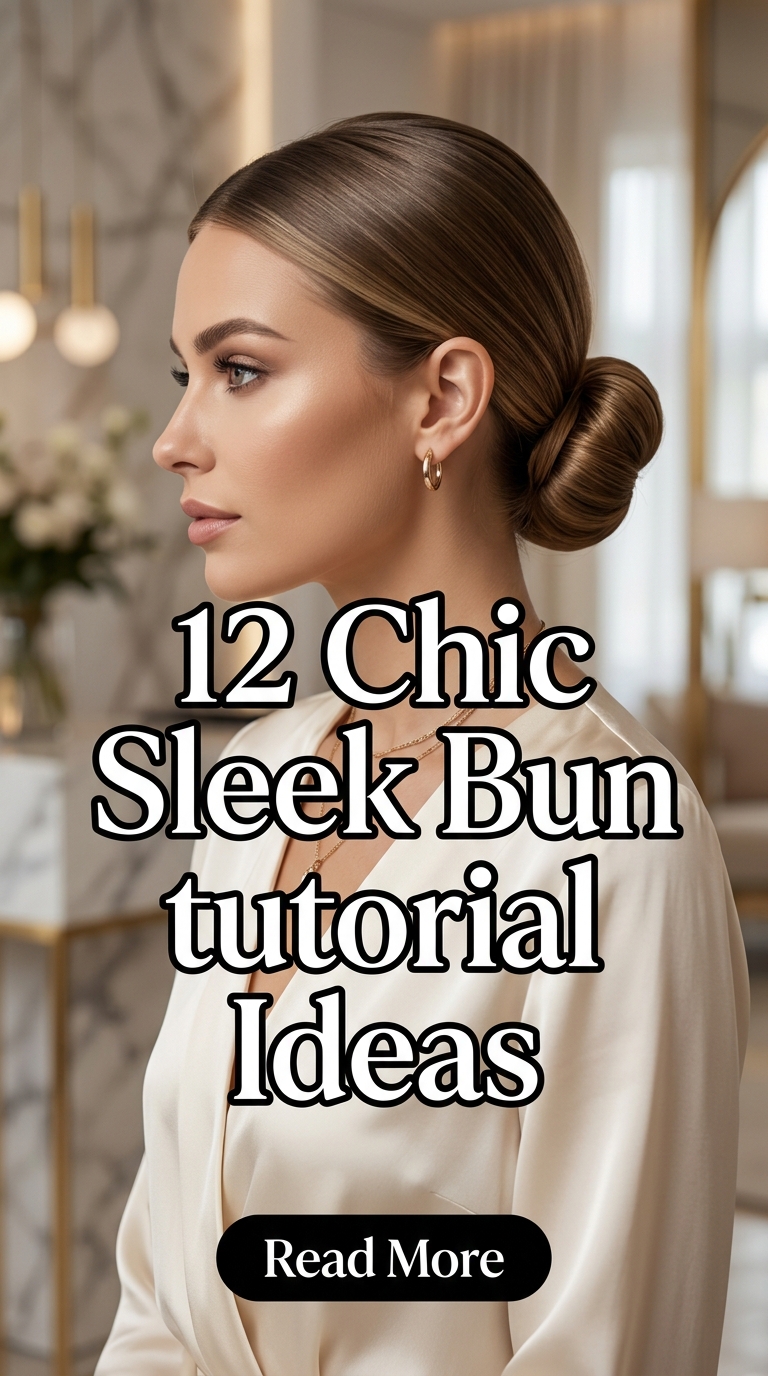12 Chic Sleek Bun tutorial Ideas