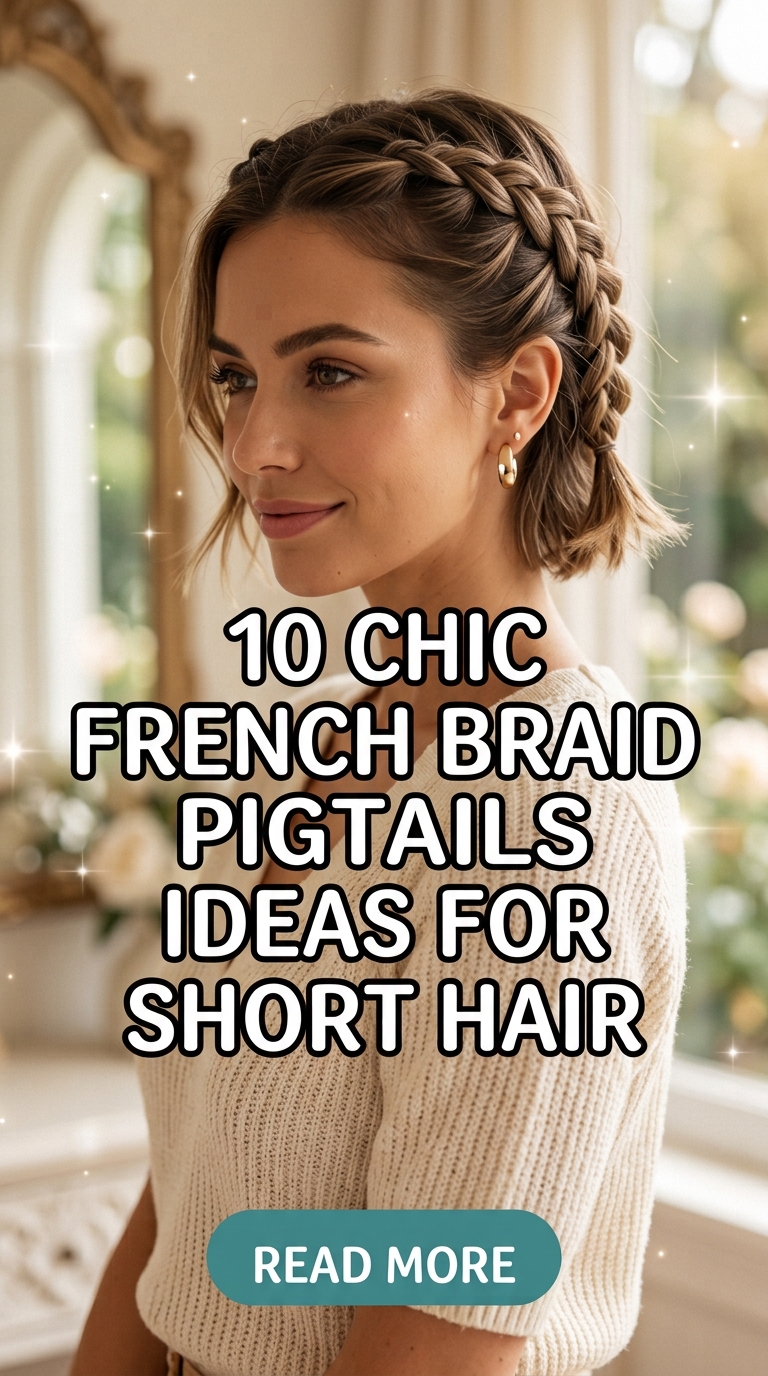 10 Chic French Braid Pigtails Ideas For Short Hair