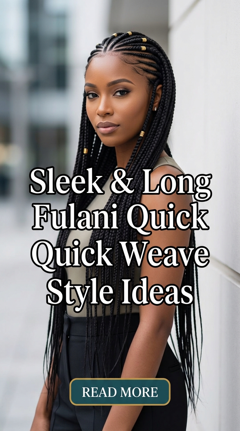 Sleek & Long Fulani Quick Weave Style Ideas