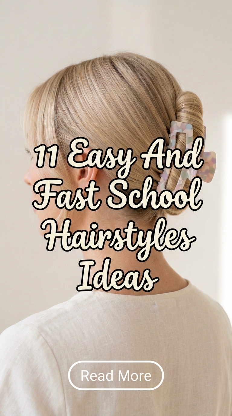 11Easy And Fast School Hairstyles Ideas