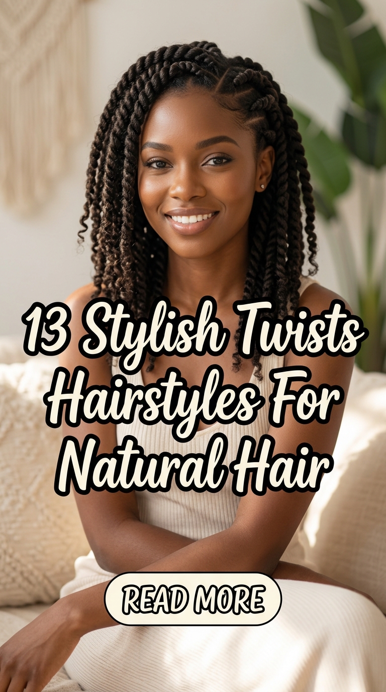 13 Stylish Twists Hairstyles For Natural Hair