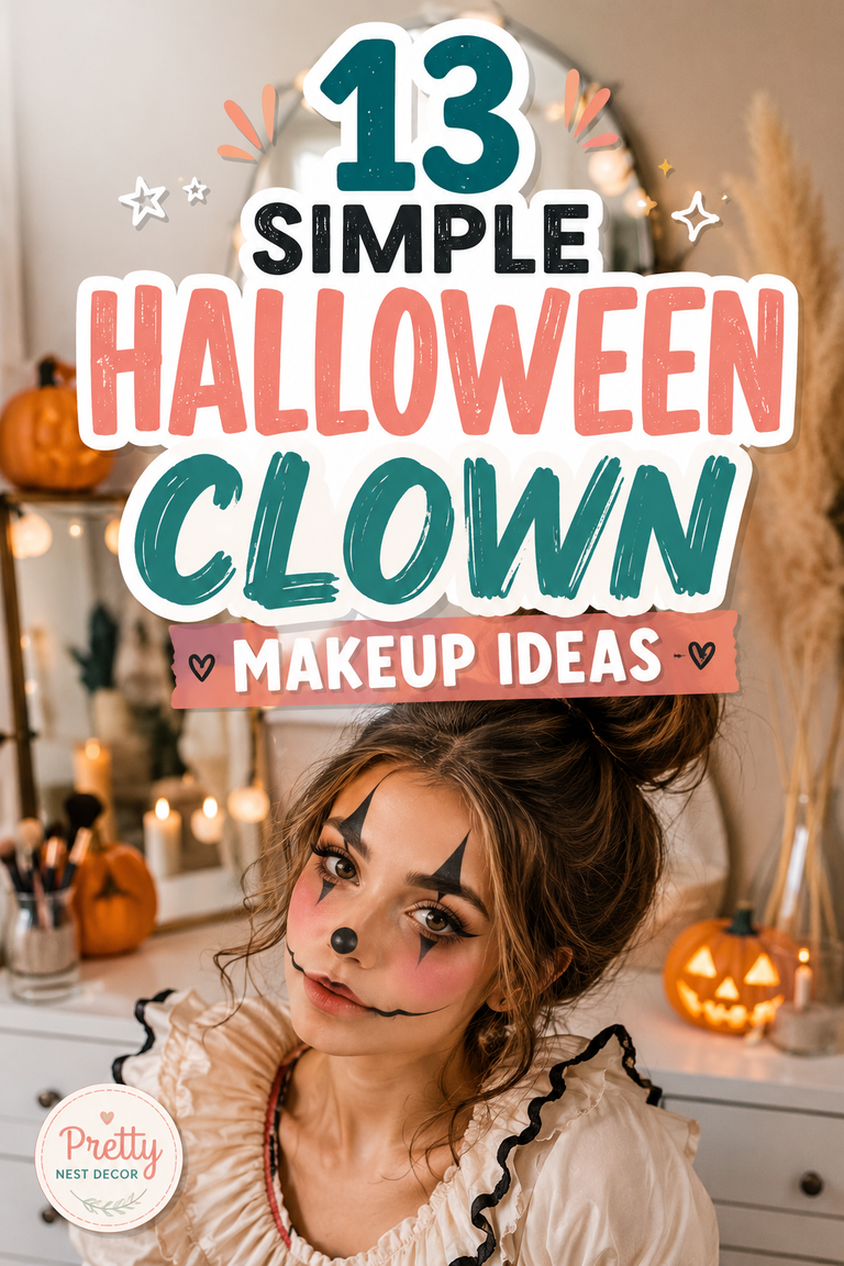 13 Simple Halloween Clown Makeup Ideas
