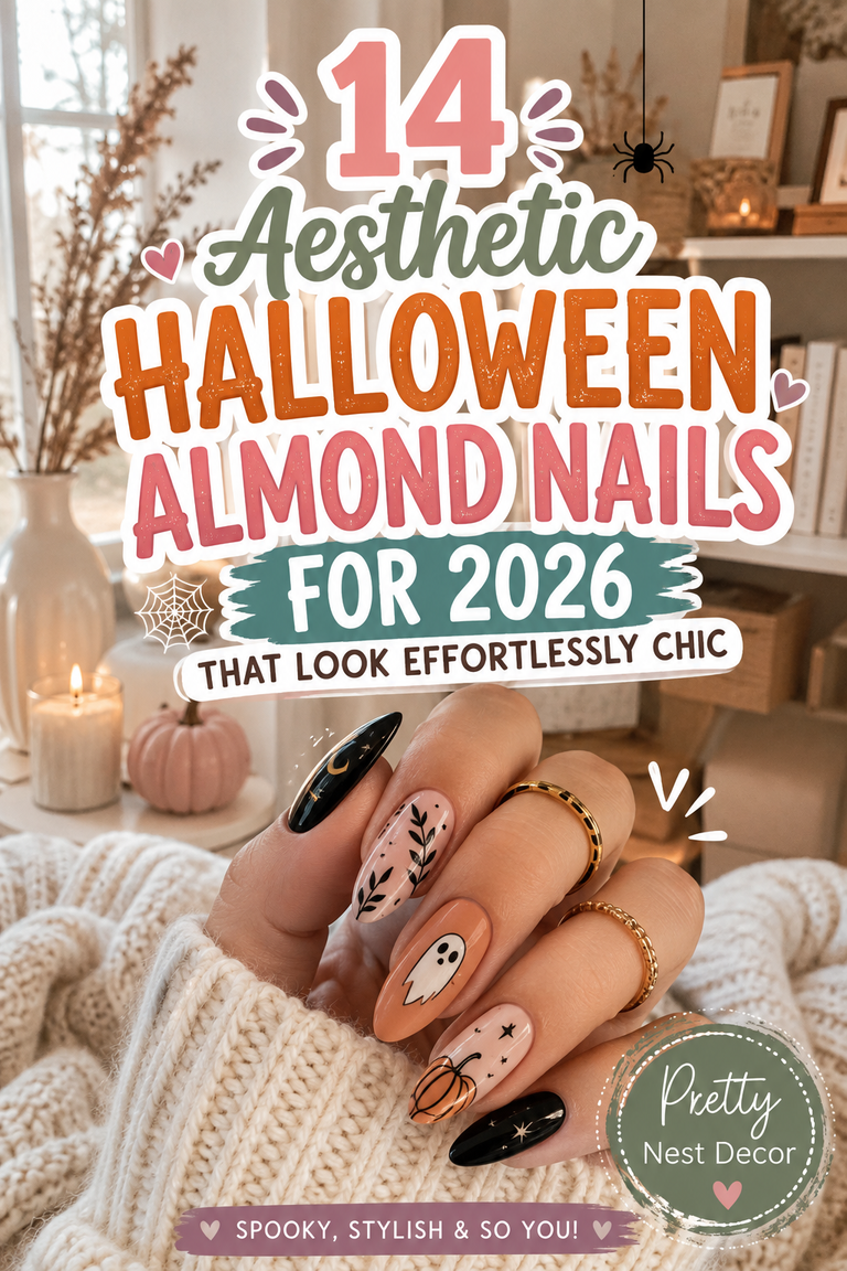 14 Aesthetic Halloween Almond Nails for 2026 That Look Effortlessly Chic