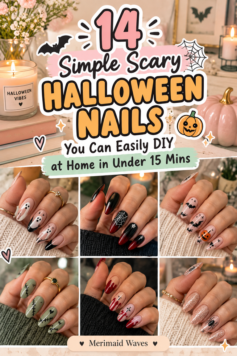 14 Simple Scary Halloween Nails You Can Easily DIY at Home in Under 15 Mins