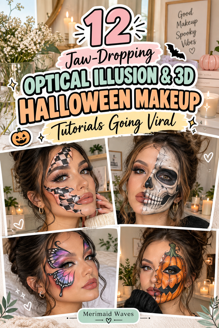 12 Jaw-Dropping Optical Illusion & 3D Halloween Makeup Tutorials Going Viral