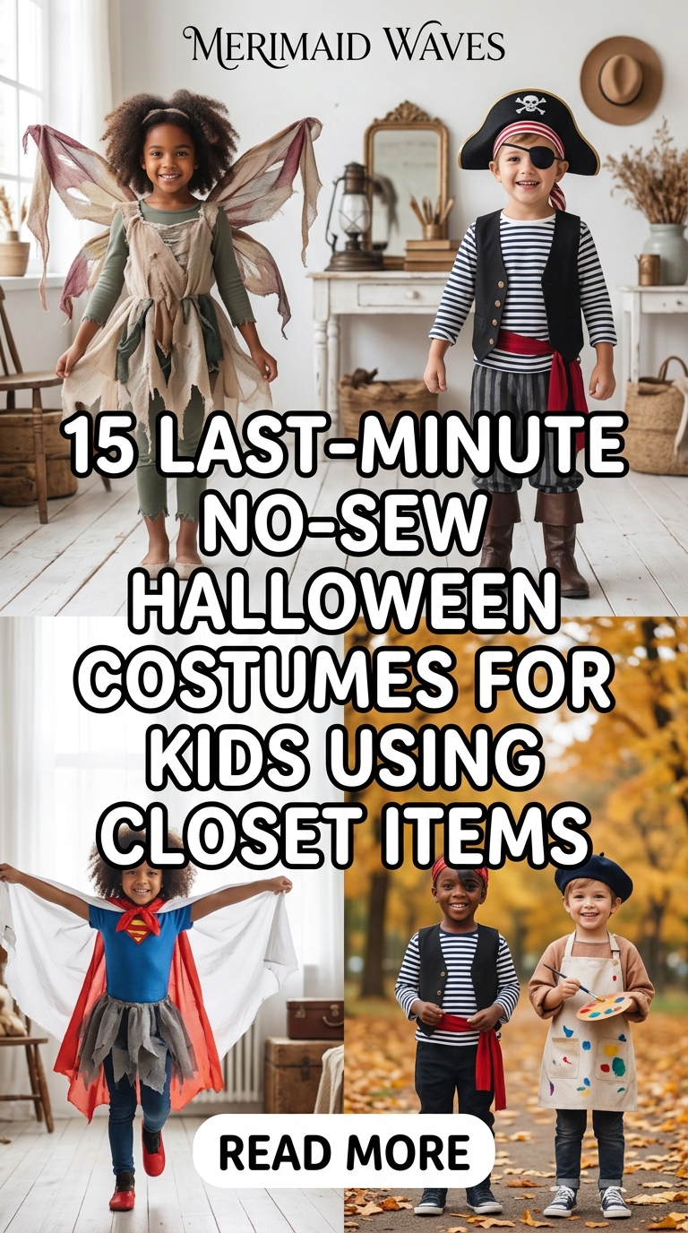15 Last-Minute No-Sew Halloween Costumes for Kids Using Closet Items