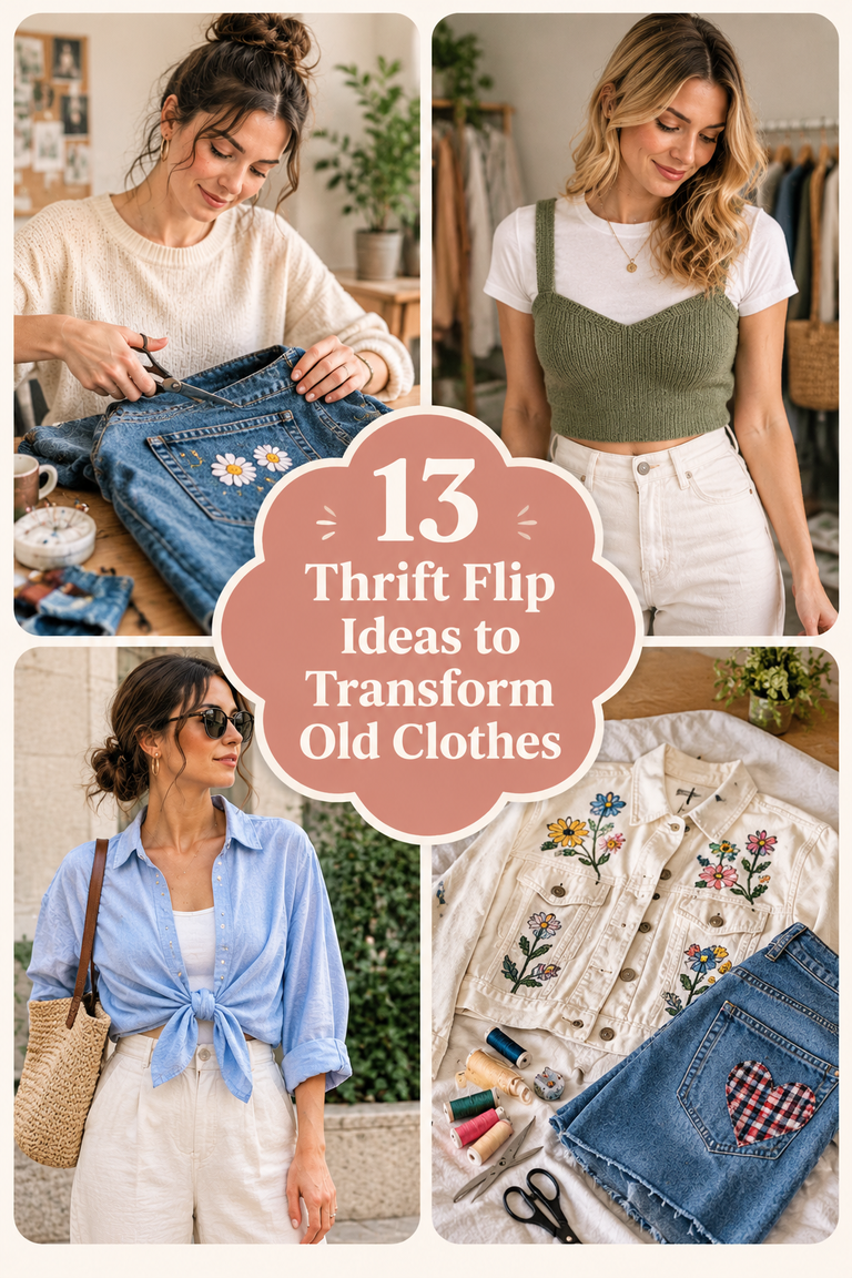 13 Thrift Flip Ideas to Transform Old Clothes