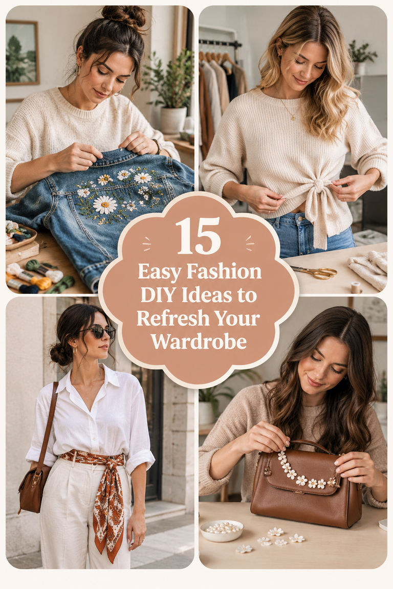 15 Easy Fashion DIY Ideas to Refresh Your Wardrobe