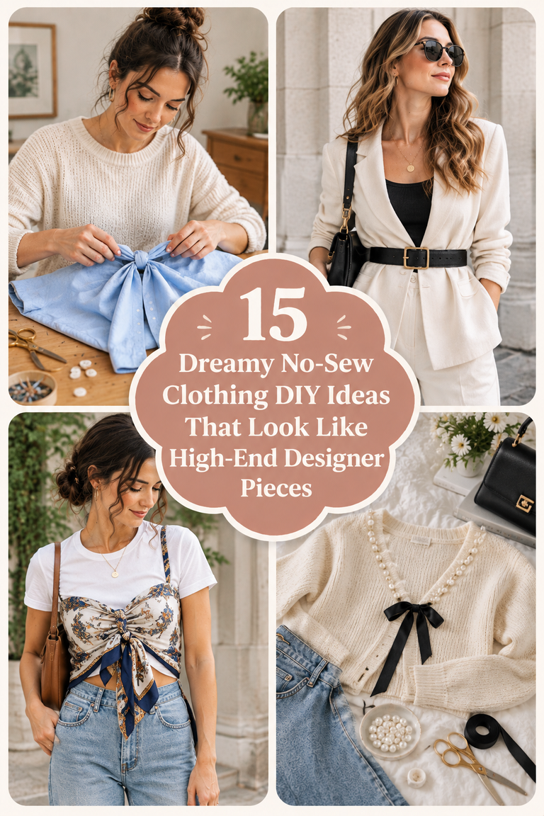 15 Dreamy No-Sew Clothing DIY Ideas That Look Like High-End Designer Pieces